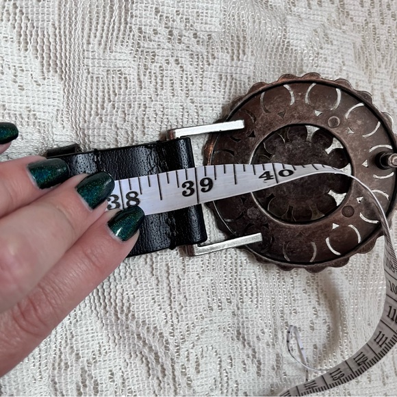 Vintage Y2k Express studded boho leather belt - Picture 9 of 10